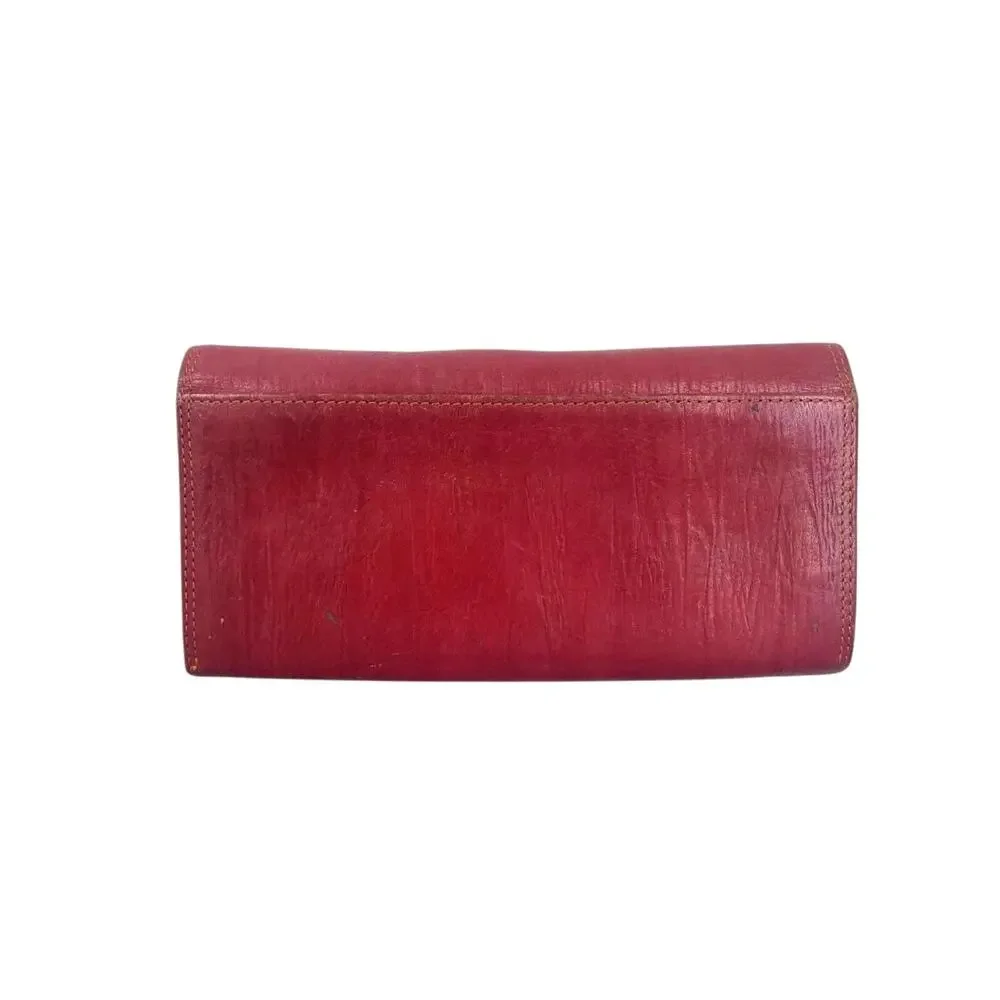 Kansai Yamamoto Femme Classic Vintage Leather Wallet Pink